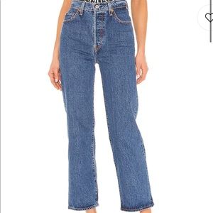 LEVI’S ribcage straight ankle jean georgie wash